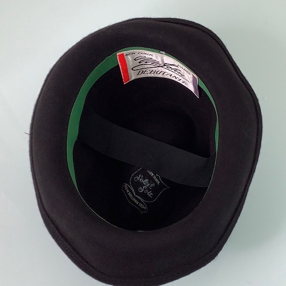 Vintage Mr John Debutante Wool Fedora hat size OSFM EUC - Picture 8 of 11